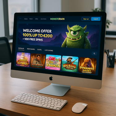 MonsterWin - Interfejs Desktop - Nowoczesny Design Kasyna